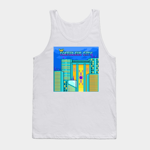 Caeruleus City Pixel Art Tank Top by BLUESIDE